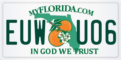 FL license plate EUWU06