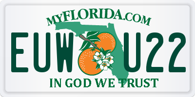 FL license plate EUWU22