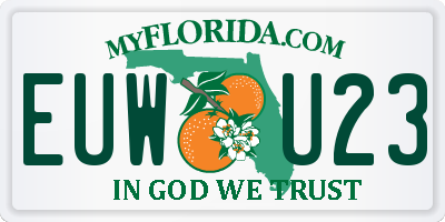 FL license plate EUWU23