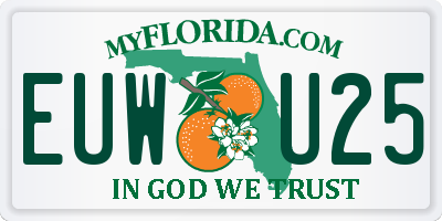 FL license plate EUWU25