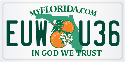 FL license plate EUWU36