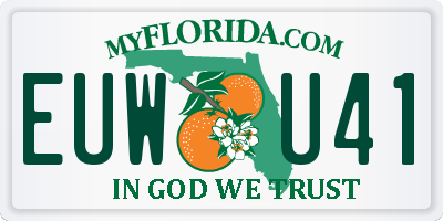 FL license plate EUWU41