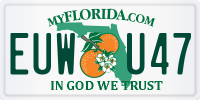 FL license plate EUWU47