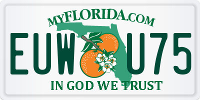 FL license plate EUWU75