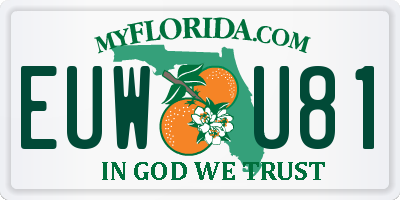 FL license plate EUWU81