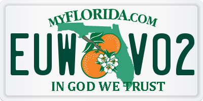 FL license plate EUWV02
