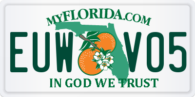 FL license plate EUWV05