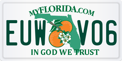 FL license plate EUWV06