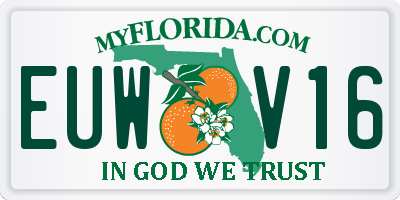 FL license plate EUWV16