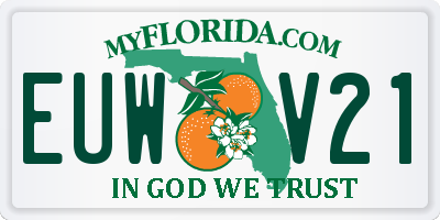 FL license plate EUWV21