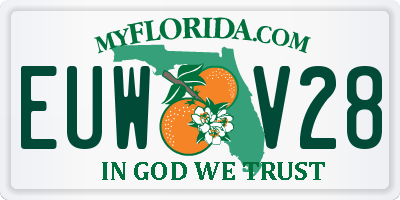 FL license plate EUWV28
