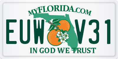 FL license plate EUWV31
