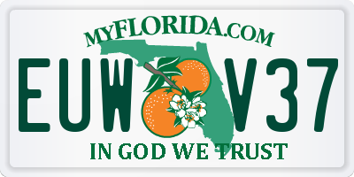 FL license plate EUWV37