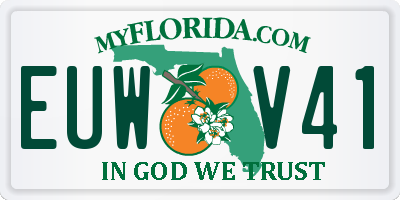 FL license plate EUWV41