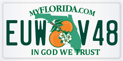 FL license plate EUWV48