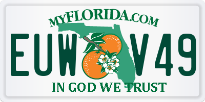 FL license plate EUWV49
