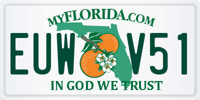 FL license plate EUWV51