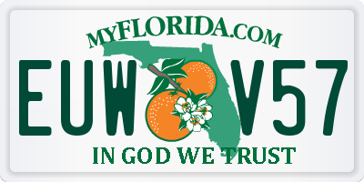 FL license plate EUWV57