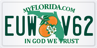 FL license plate EUWV62