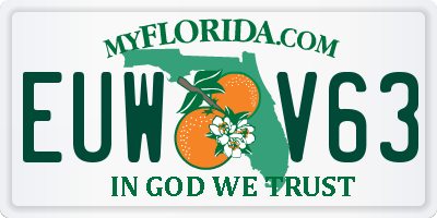 FL license plate EUWV63