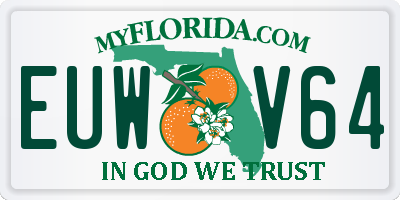 FL license plate EUWV64