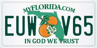 FL license plate EUWV65