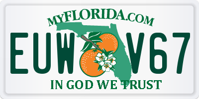 FL license plate EUWV67