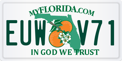 FL license plate EUWV71