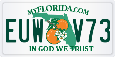 FL license plate EUWV73