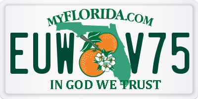 FL license plate EUWV75