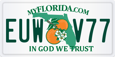 FL license plate EUWV77