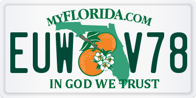 FL license plate EUWV78