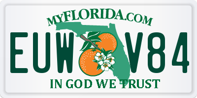 FL license plate EUWV84