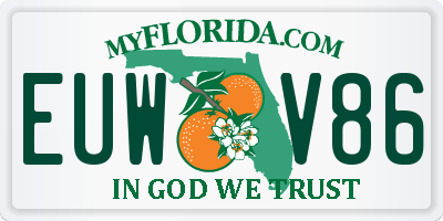 FL license plate EUWV86