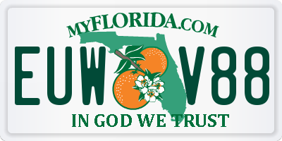 FL license plate EUWV88