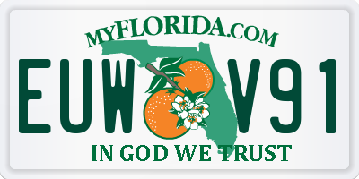 FL license plate EUWV91
