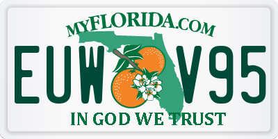FL license plate EUWV95