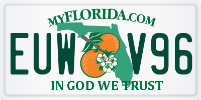 FL license plate EUWV96