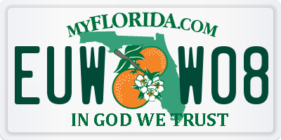 FL license plate EUWW08