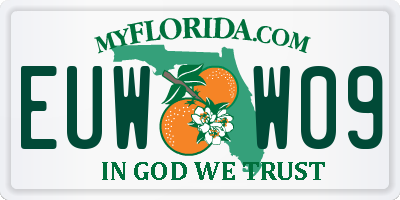 FL license plate EUWW09