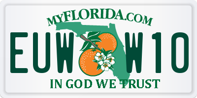 FL license plate EUWW10