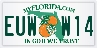 FL license plate EUWW14