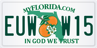 FL license plate EUWW15