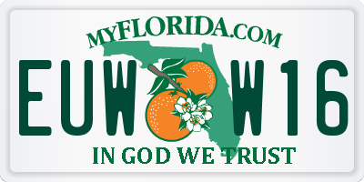 FL license plate EUWW16