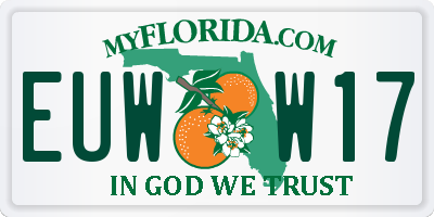 FL license plate EUWW17