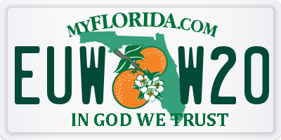 FL license plate EUWW20