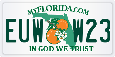 FL license plate EUWW23