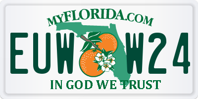 FL license plate EUWW24