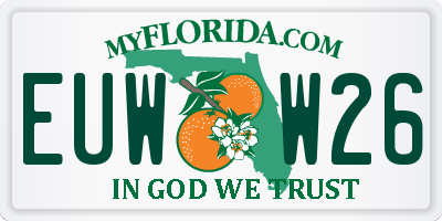 FL license plate EUWW26