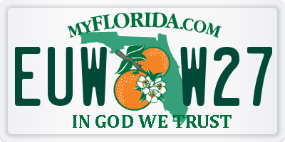 FL license plate EUWW27